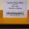 Yellow Reflective Number Plate ABS