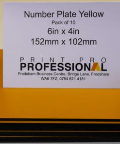 Yellow Reflective Number Plate ABS