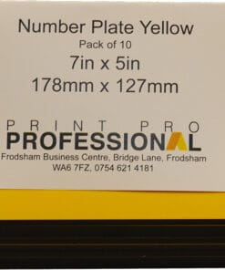 Yellow Reflective Number Plate ABS