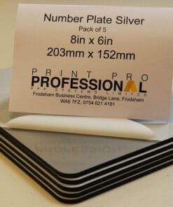 Silver Number Plate ABS