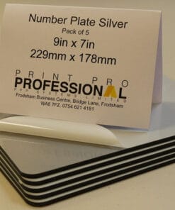Silver Number Plate ABS