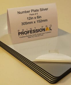 Silver Number Plate ABS