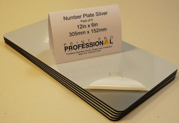 Silver Number Plate ABS