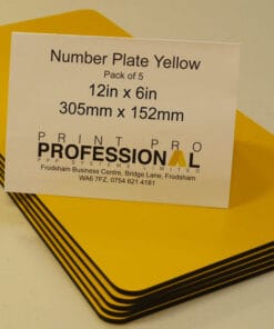 Yellow Reflective Number Plate ABS