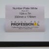 White Reflective Number Plate ABS