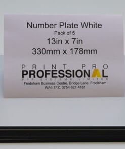 White Reflective Number Plate ABS
