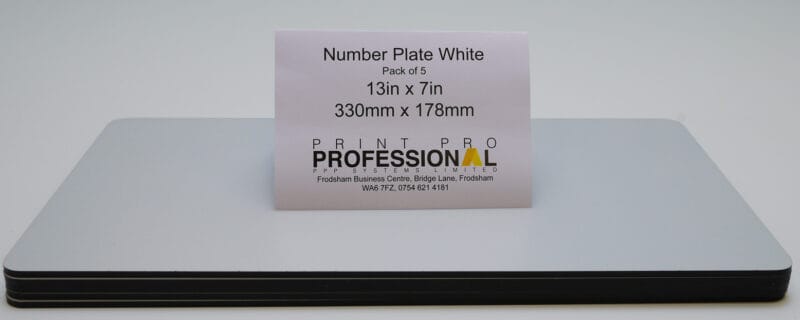 White Reflective Number Plate ABS