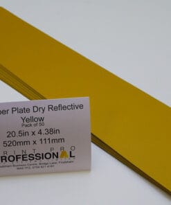 Yellow Dry Reflective to match to Number Plate Acrylic Wet