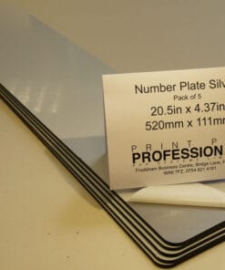 Silver Number Plate ABS